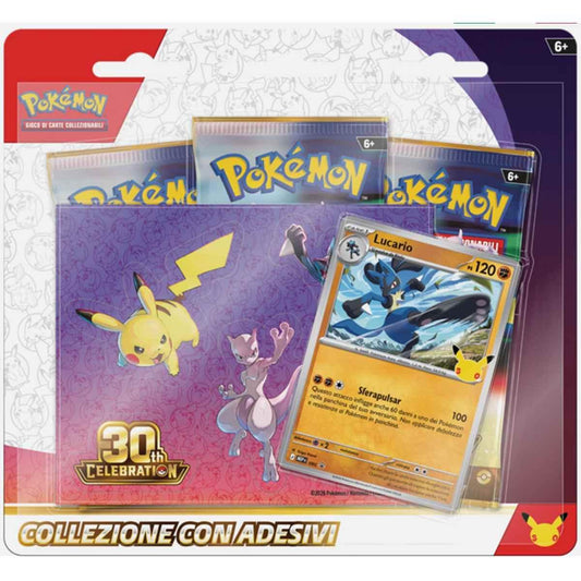 POKEMON 30TH ANNYVERSARY COLLEZIONE CON ADESIVI