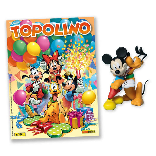 TOPOLINO gadget 3641 CON STATUA 3D TOPOLINO E PLUTO