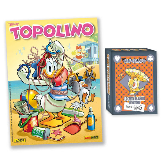 TOPOLINO 3638 + gadget  CARTE DI LORENZO PASTROVICCHIO MAZZO ROSSO