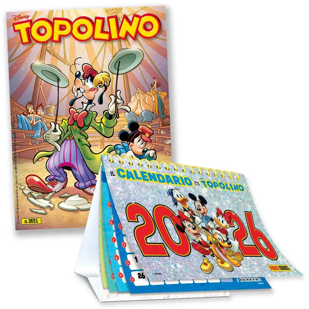 TOPOLINO 3651 CON CALENDARIO DA TAVOLO 2026