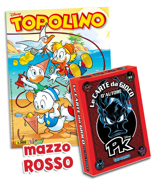 TOPOLINO 3689 CON gadget CARTE DA GIOCO DI PK ROSSO