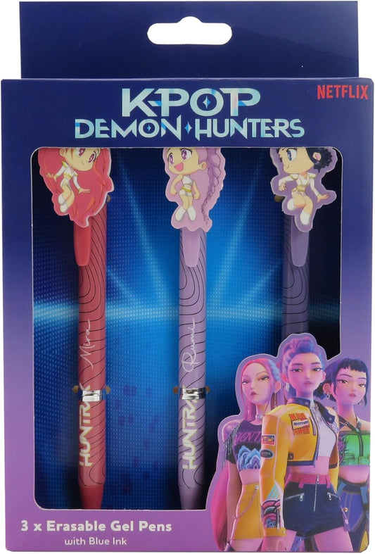 K-POP DEMON HUNTERS 3 X ERASABLE GEL PENS
