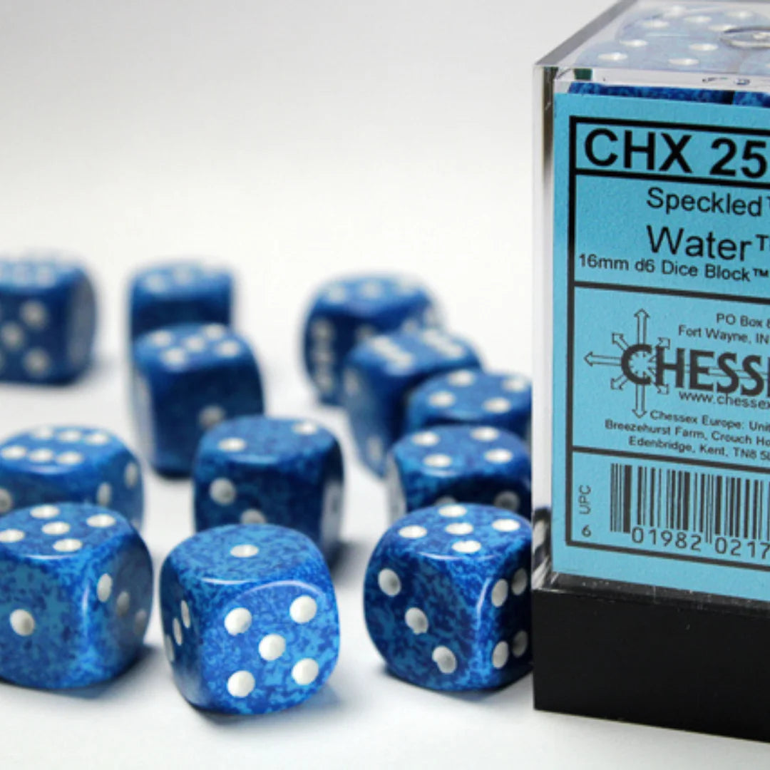 Dadi d6 Speckled 16mm in box (in box trasparente)