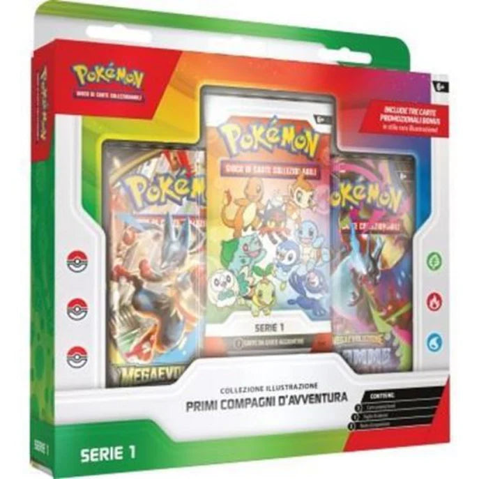 Pokemon Collezione Illustrazione Primi Compagni d'Avventura