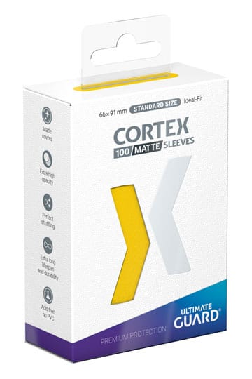 Bustine protettive Ultimate Guard Cortex Sleeves Matte Standard Size (100) - Yellow