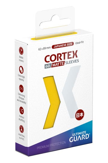 Bustine protettive Ultimate Guard Cortex Sleeves Matte Japanese Size (60) - Yellow