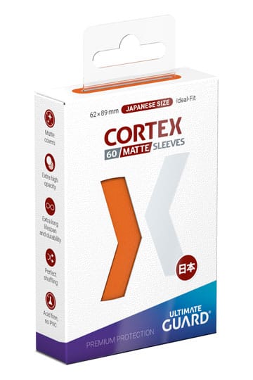 Bustine protettive Ultimate Guard Cortex Sleeves Matte Japanese Size (60) - Orange