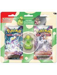 Pokemon - blister 2 bustine + mini action figure "Gomma" italiano