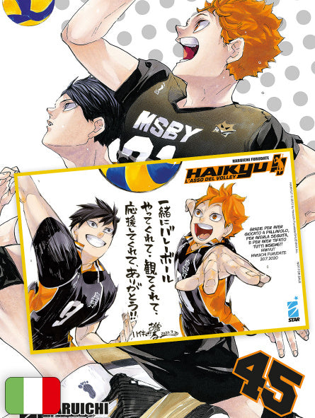Haikyu!! Volume 45 limited con shikishi blisterato!
