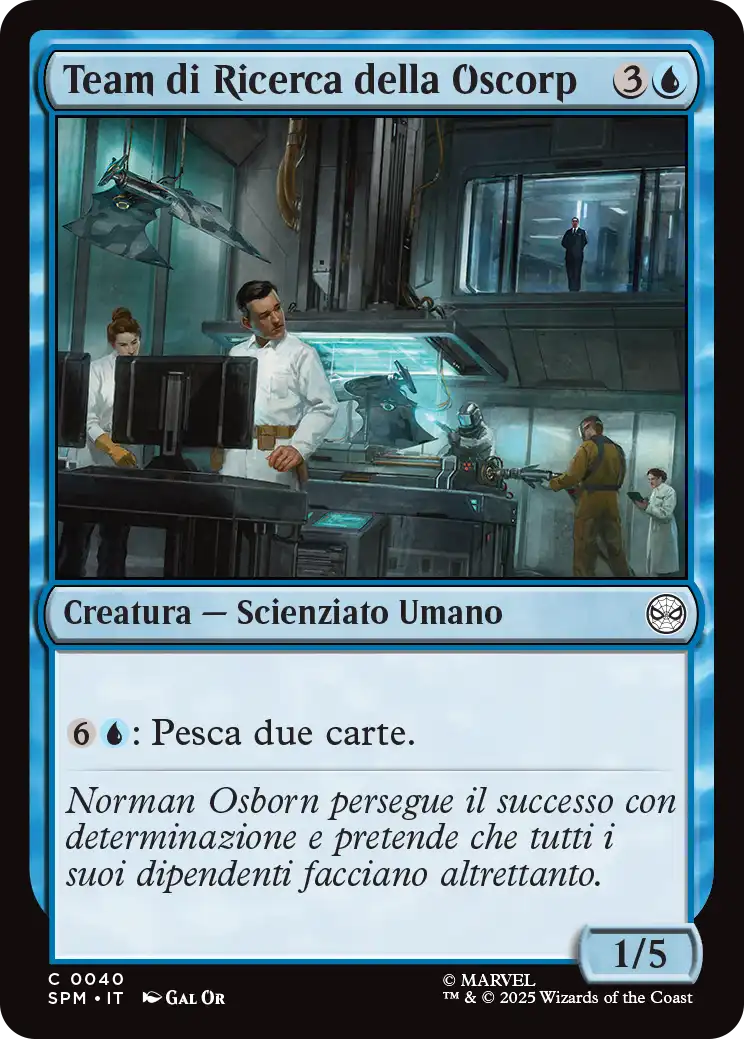 Magic Marvel Spider-man 291 Team di Ricerca della Oscorp foil