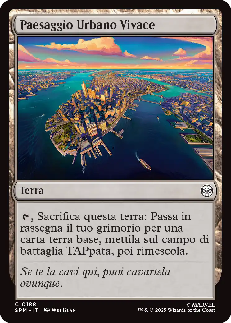 Magic Marvel Spider-man 188 Paesaggio Urbano Vivace