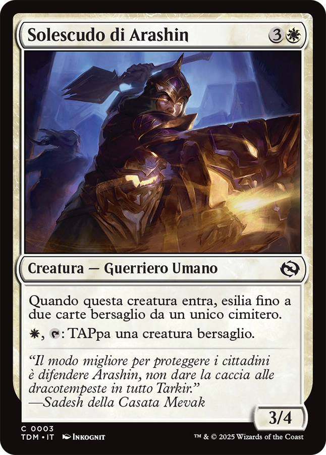 Tarkir la Dracotempesta 3 Solescudo di Arashin