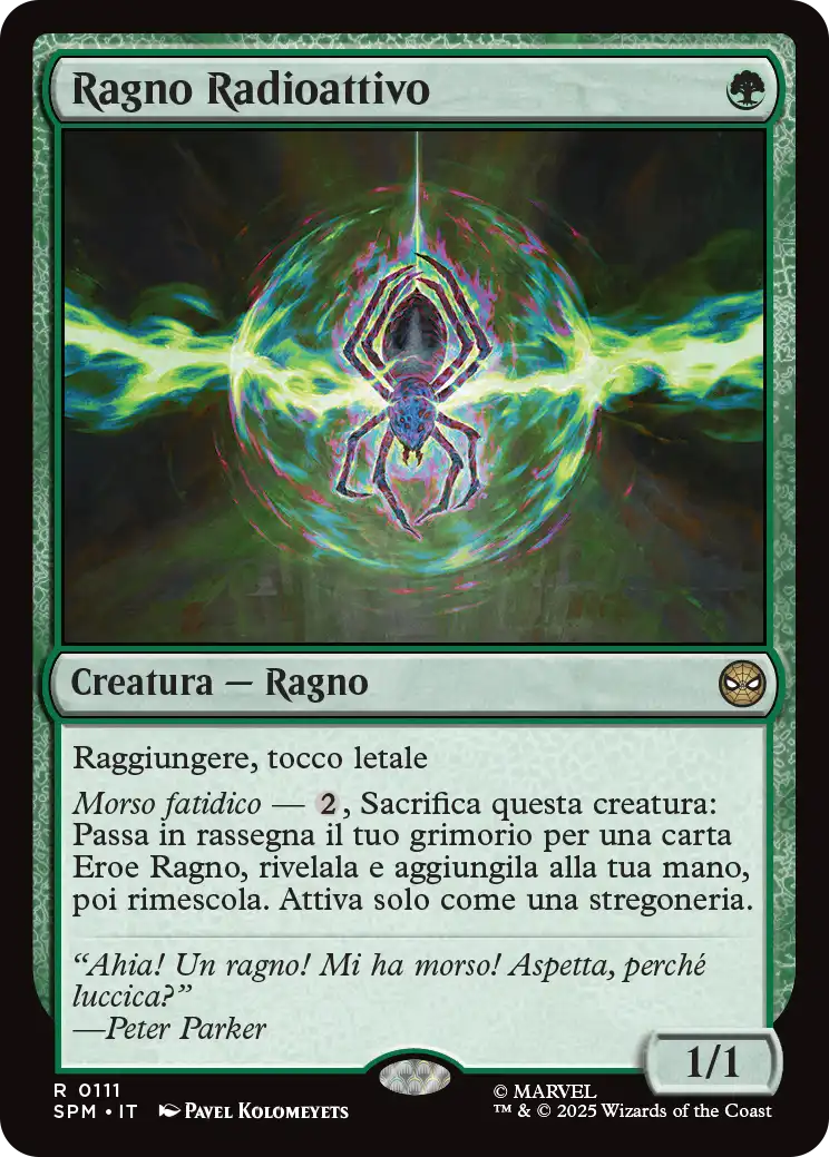 Magic Marvel Spider-man 111 Ragno Radioattivo