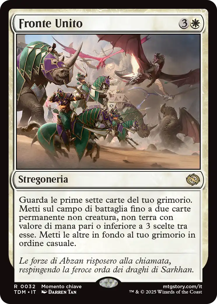Tarkir la Dracotempesta 32 Fronte Unito