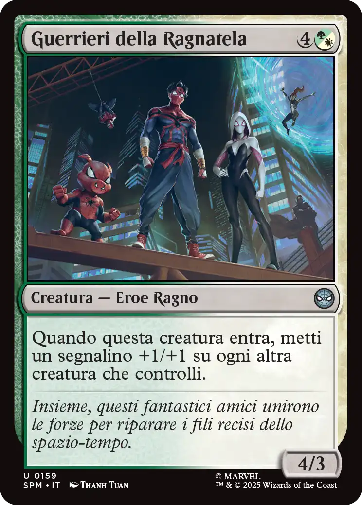 Magic Marvel Spider-man 323 Guerrieri della Ragnatela foil