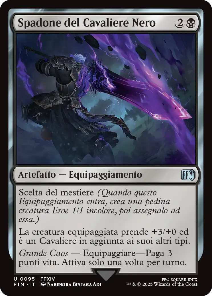 Final Fantasy 95 Spadone del Cavaliere Nero