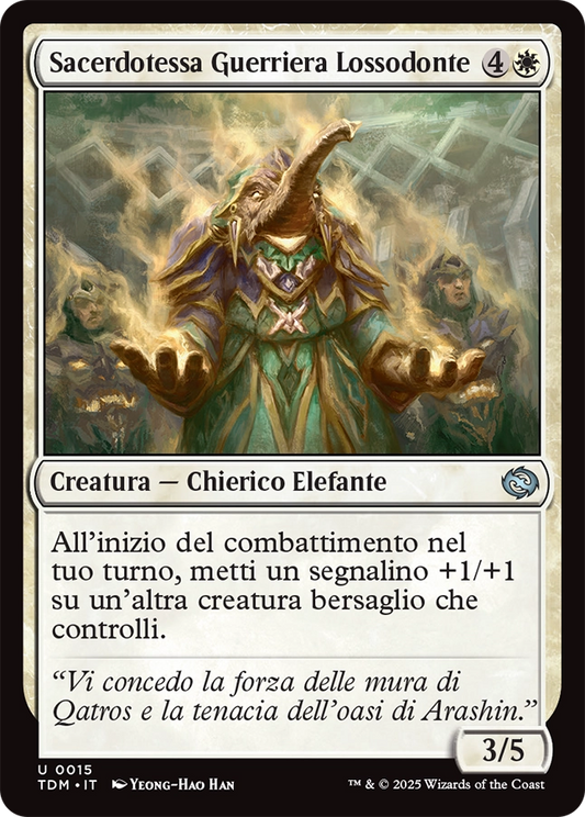 Tarkir la Dracotempesta 15 Sacerdotessa Guerriera Lossodonte