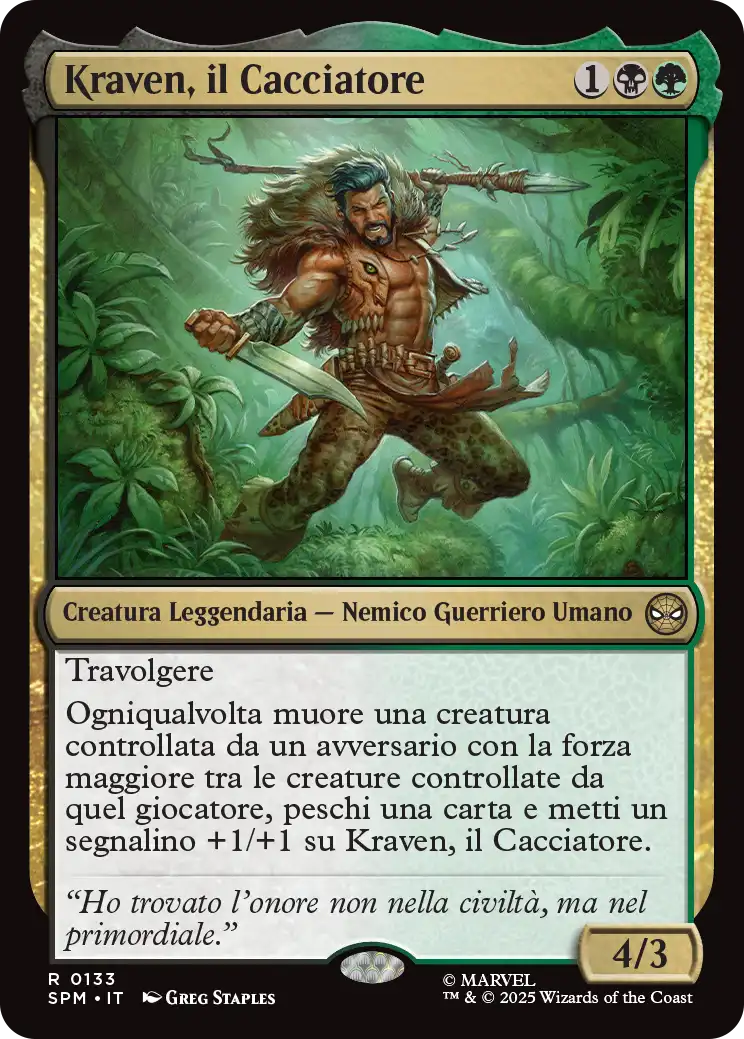 Magic Marvel Spider-man 133 Kraven, il Cacciatore