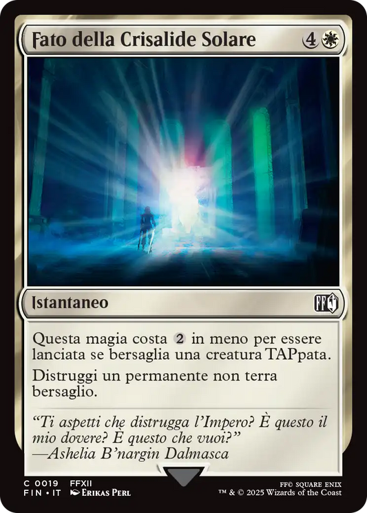 Final Fantasy foil 533 Fato della Crisalide Solare foil