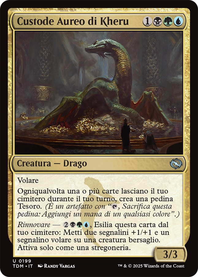 Tarkir la Dracotempesta 199 Custode Aureo di Kheru