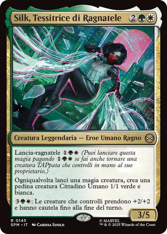 Magic Marvel Spider-man 320 Silk, Tessitrice di Ragnatele foil
