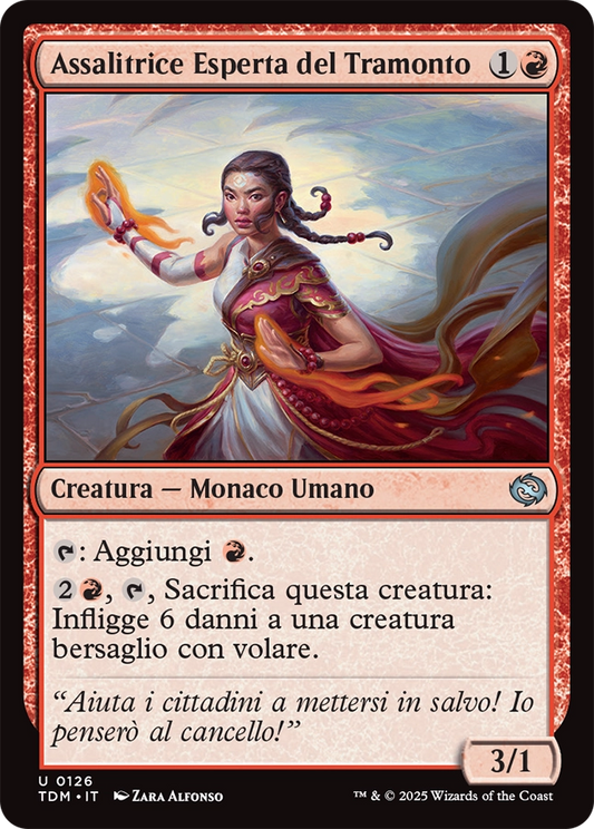 Tarkir la Dracotempesta 126 Assalitrice Esperta del Tramonto