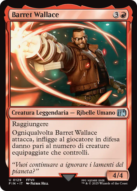 Final Fantasy foil 556 Barret Wallace foil