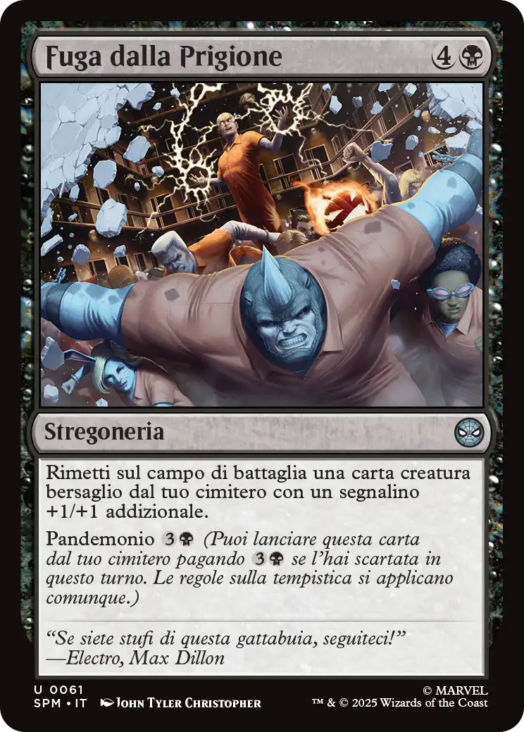 Magic Marvel Spider-man 298 Fuga dalla Prigione foil