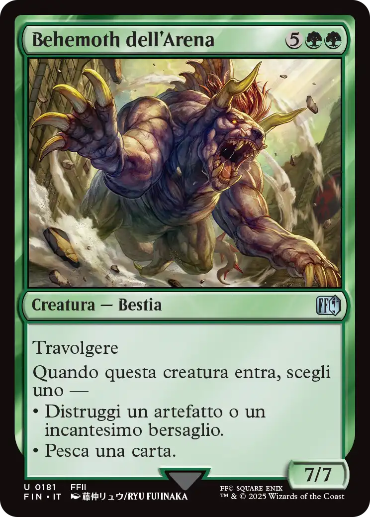 Final Fantasy 181 Behemoth dell’Arena