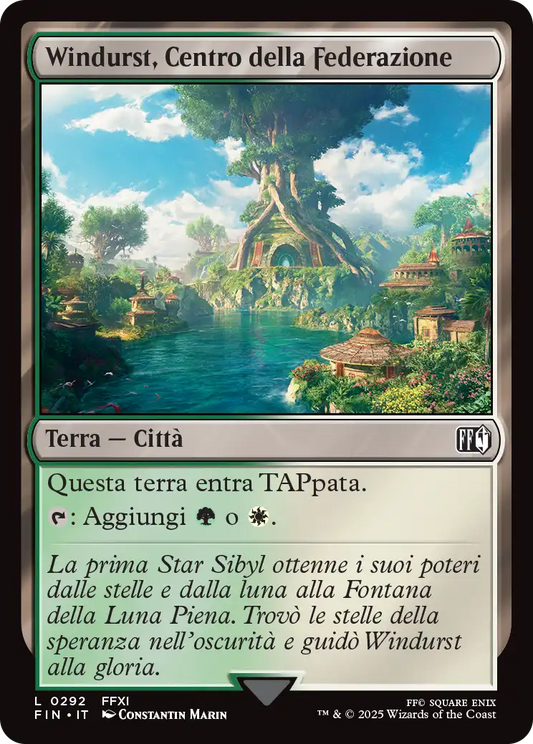 Final Fantasy foil 591 Windurst, Centro della Federazione foil