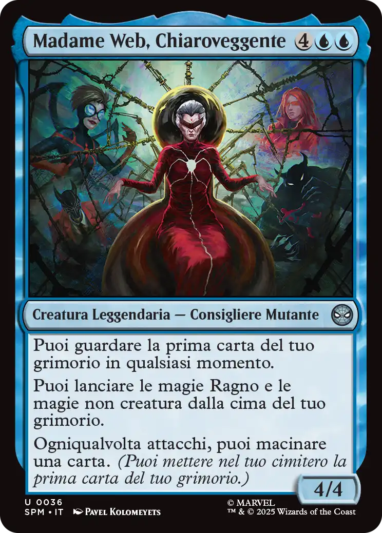 Magic Marvel Spider-man 289 Madame Web, Chiaroveggente foil