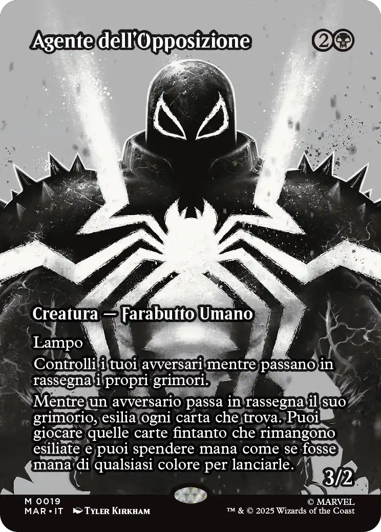 Magic Marvel Spider-man 250 Agente dell'opposizione Source Material Cads