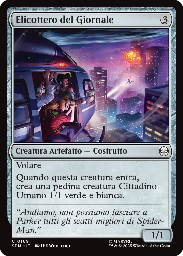 Magic Marvel Spider-man 329 Elicottero del Giornale foil