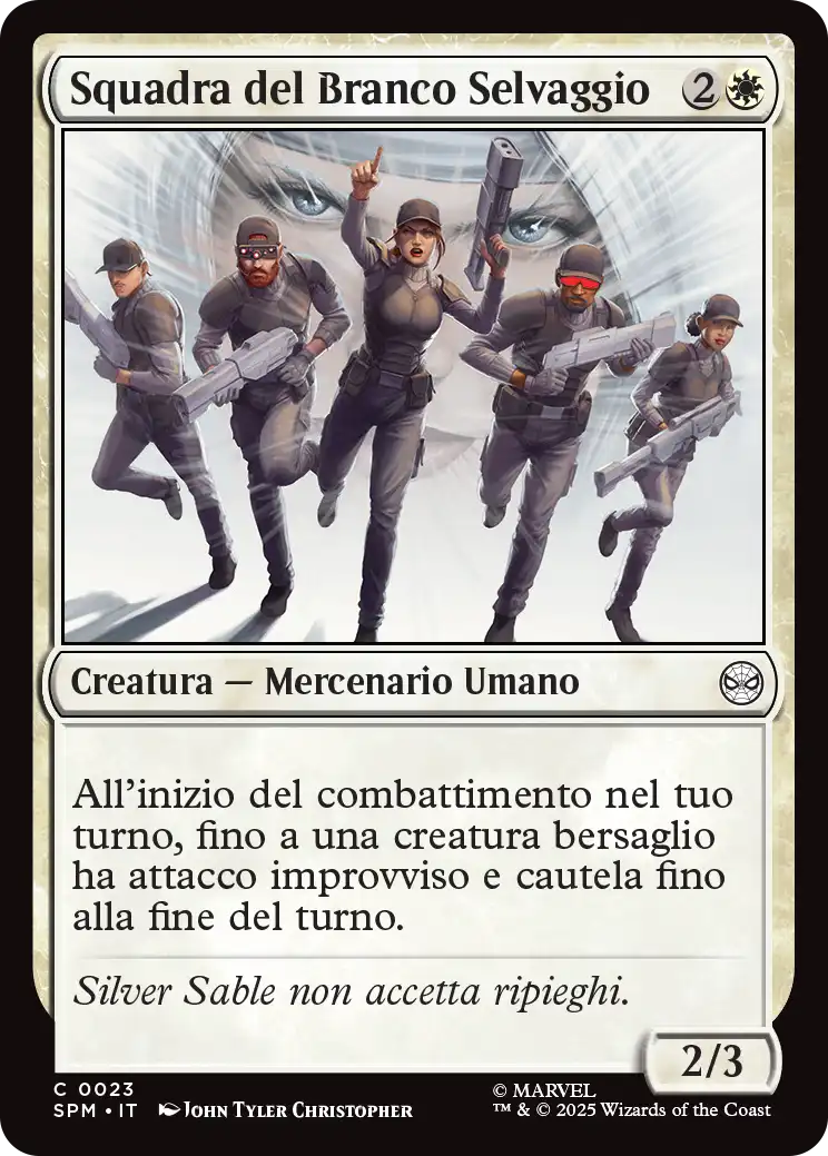 Magic Marvel Spider-man 283 Squadras del Branco Selvaggio foil