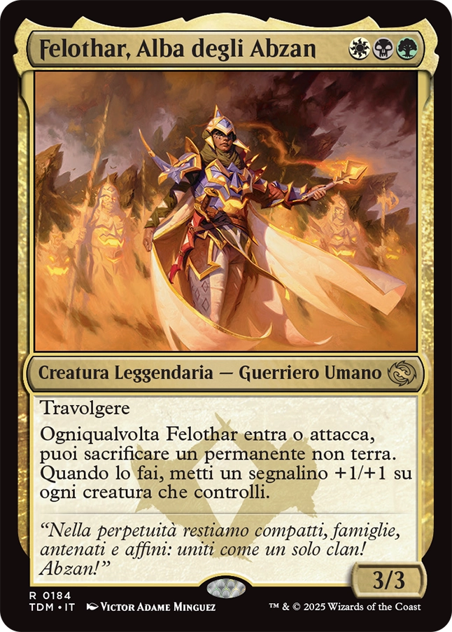 Tarkir la Dracotempesta 184 Felothar, Alba degli Abzan