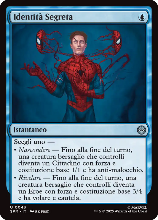 Magic Marvel Spider-man 292 Identità Segreta foil