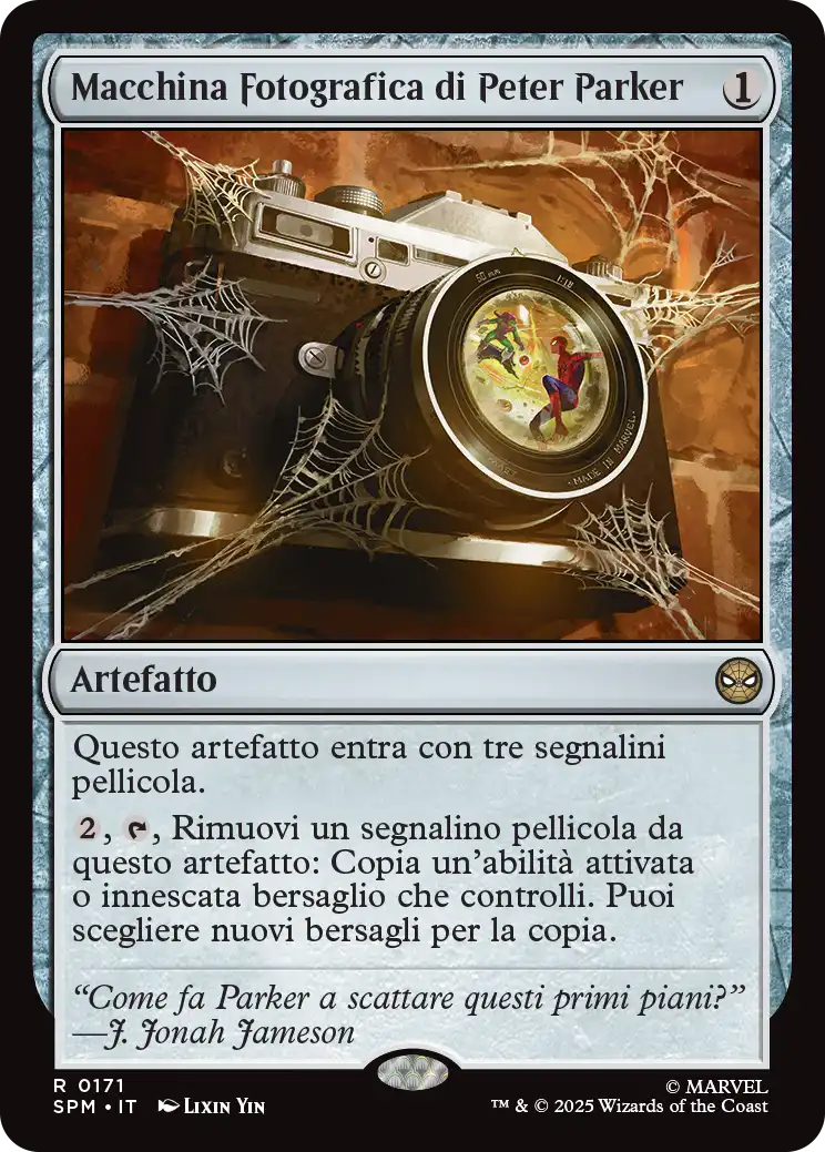 Magic Marvel Spider-man 331 Macchina Fotografica di Peter Parker foil