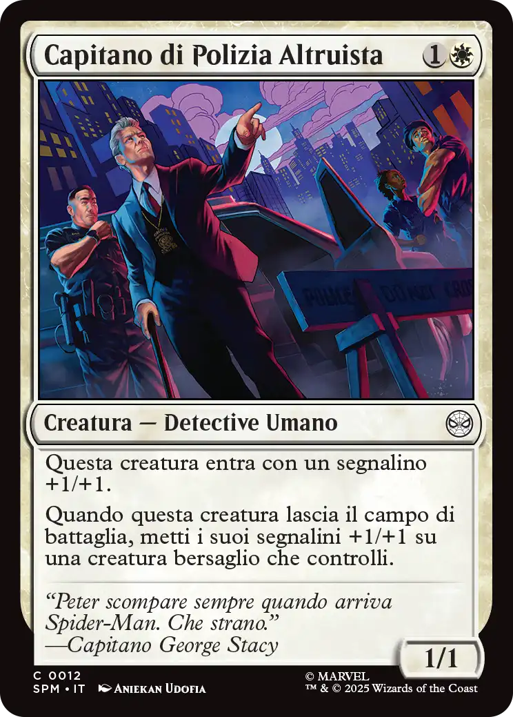 Magic Marvel Spider-man 279 Capitano di Polizia Altruista foil