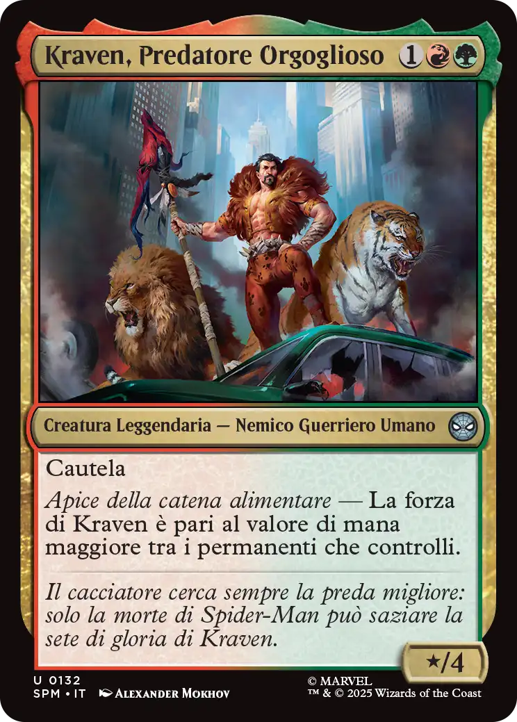 Magic Marvel Spider-man 132 Kraven, Predatore Orgoglioso