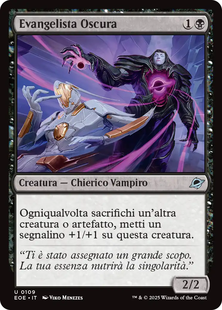 Ai Confini dell' eternità 109 Evangelista Oscura