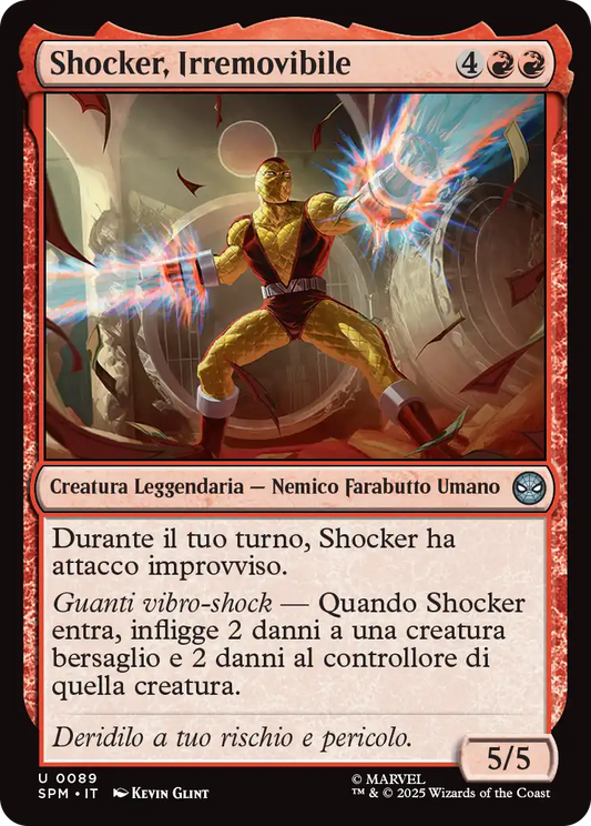 Magic Marvel Spider-man 307 Shocker, Irremovibile foil