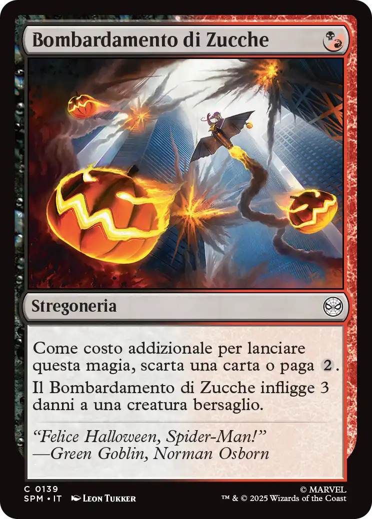 Magic Marvel Spider-man 139 Bombardamento di Zucche