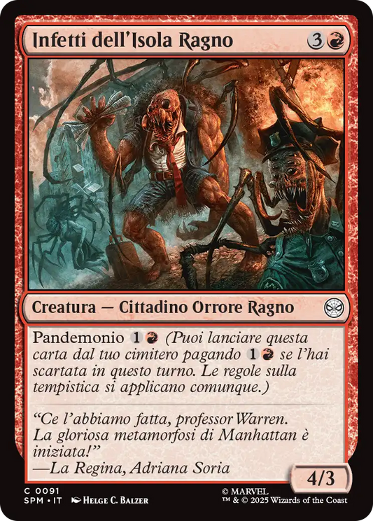 Magic Marvel Spider-man 308 Infetti dell’Isola Ragno foil