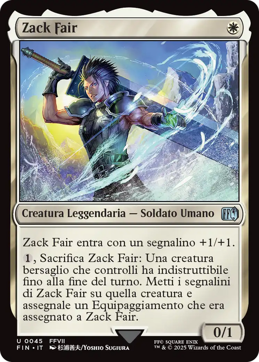 Final Fantasy 45 Zack Fair