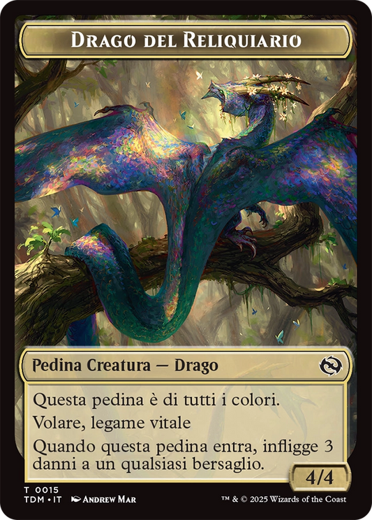 Tarkir la Dracotempesta 420 Drago del Reliquiario token