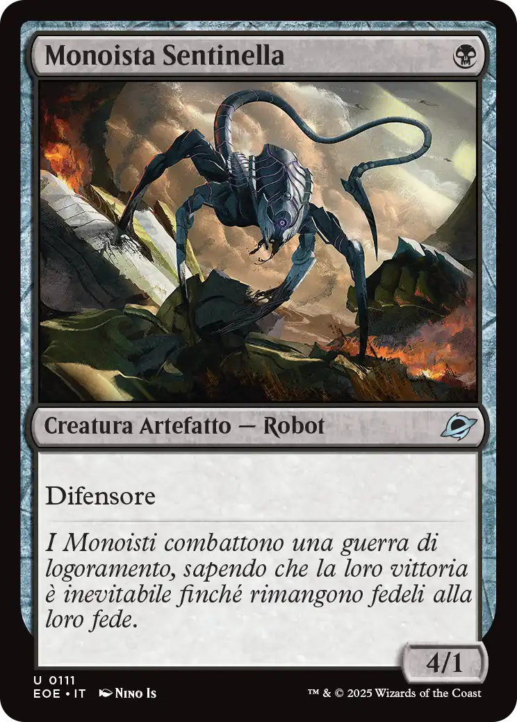 Ai Confini dell' eternità 111 Monoista Sentinella