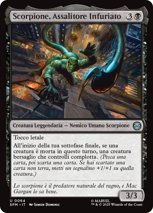 Magic Marvel Spider-man 299 Scorpione, Assalitore Infuriato foil