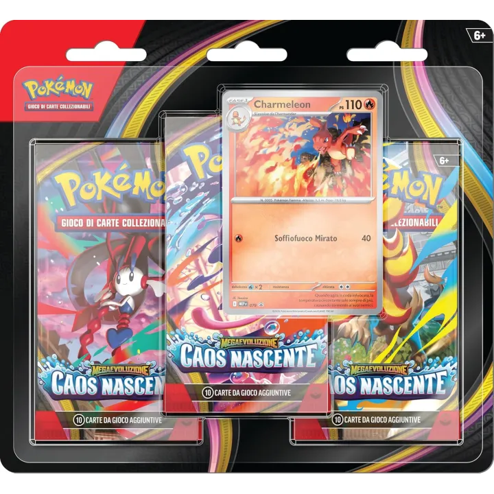 Pokemon Megaevoluzione Caos Nascente blster 3 bustine