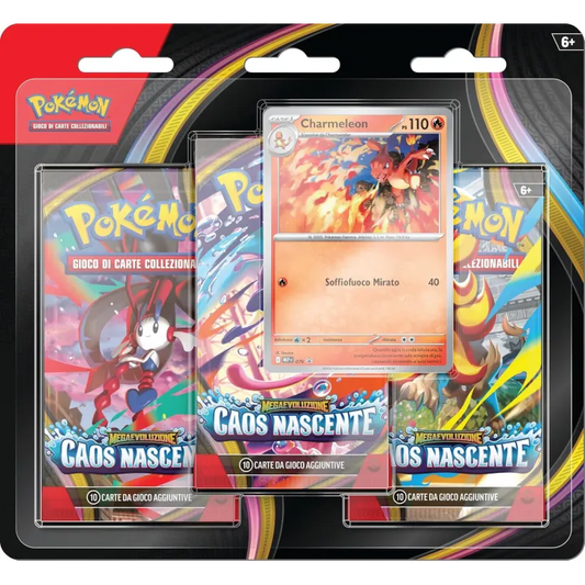 Pokemon Megaevoluzione Caos Nascente blster 3 bustine