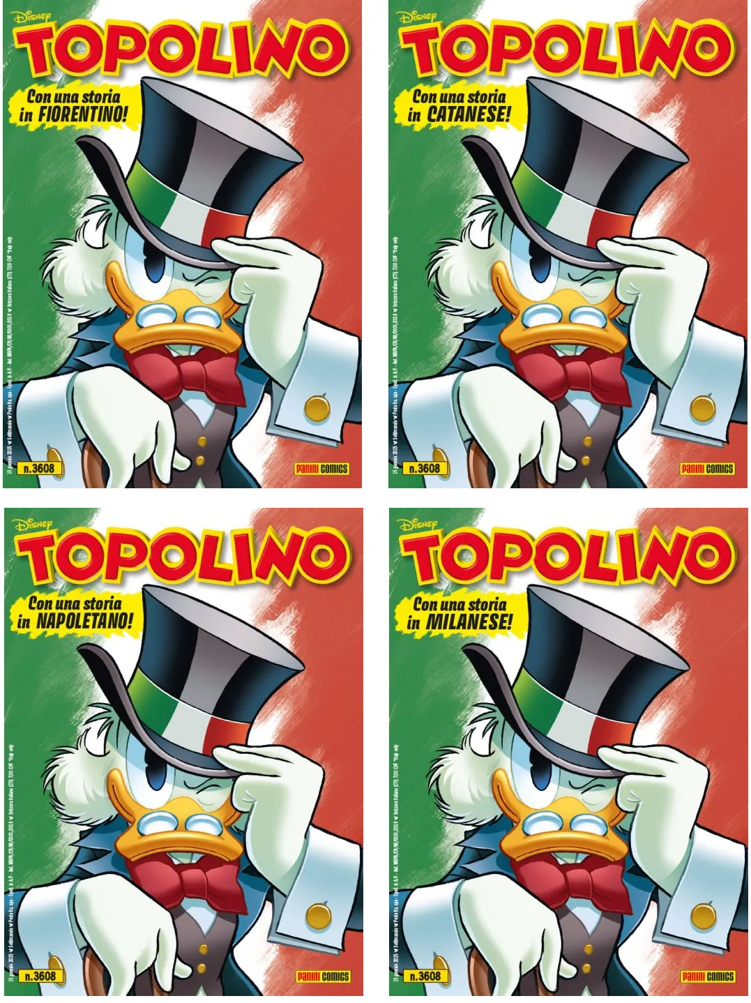 TOPOLINO variant 3608 VERSIONE LOMBARDIA